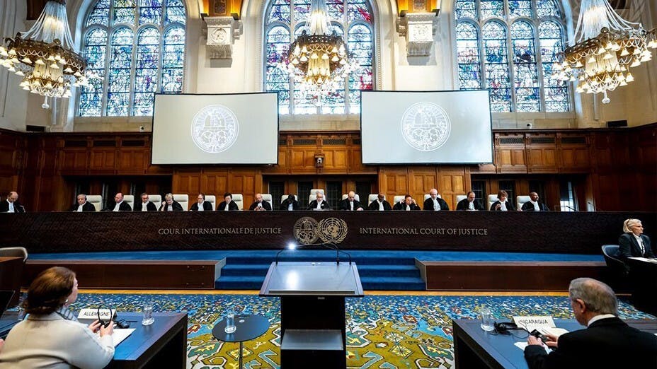 國際法庭也於4月8日開庭審理尼加拉瓜訴求，令德國國際形象扣上問號。（聯合國圖片）