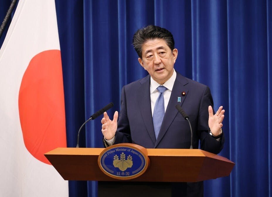 安倍之死，居然是國外熱，國內冷，純是國外政客有需要而已。（亞新社）