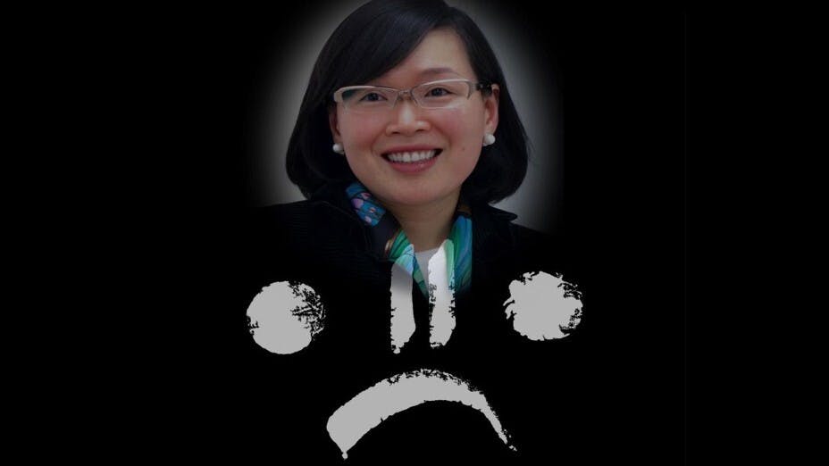 許曉暉女士提出「停一停 心呼吸」運動標語使用「心」而非「深」。（作者提供圖片）