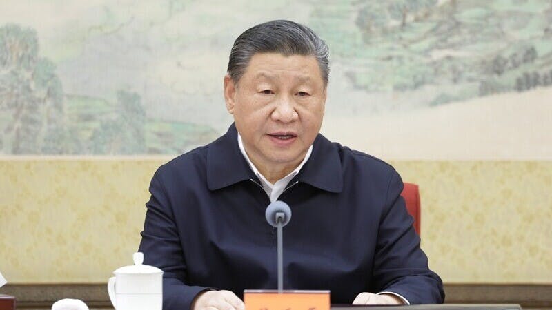 習近平指出，中國今年順利完成全年經濟社會發展主要目標任務。（中國政府網）