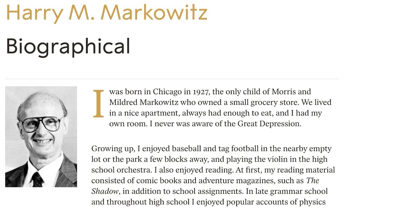 哈利‧馬可維茲對現代投資的貢獻與對投資人的啟發- Business Insider Taiwan