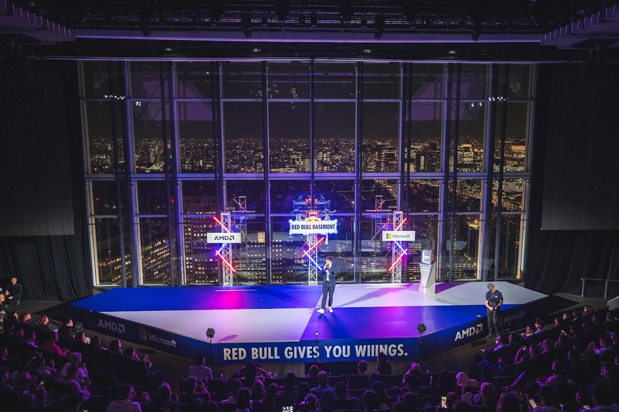 MC Iain Chambers greats the crowd before the Red Bull Basement World Final in Tokyo, Japan on December 5, 2024. // Suguru Saito / Red Bull Content Pool // SI202505130670 // Usage for editorial use only //