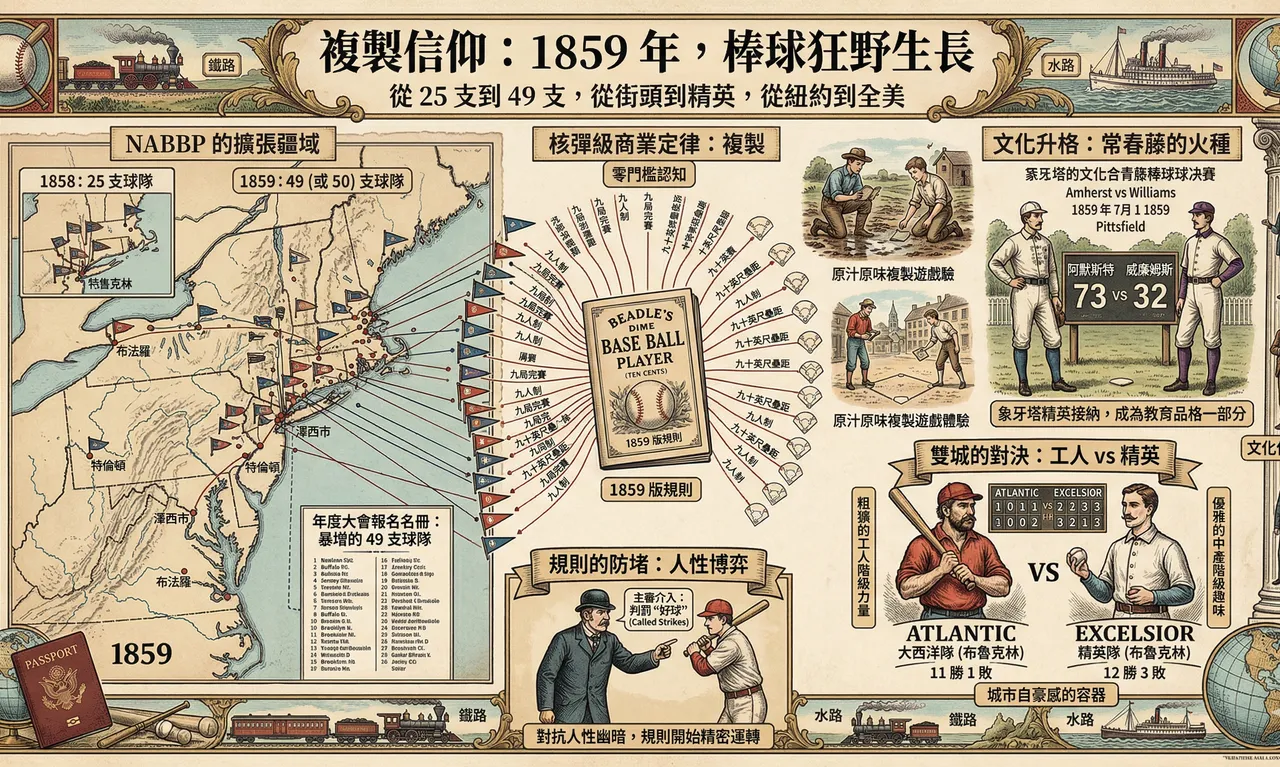 棒球文明誌 1859:當棒球開始被複製—從地方遊戲到全國信仰的臨界點 - 棒球 | 運動視界 Sports Vision