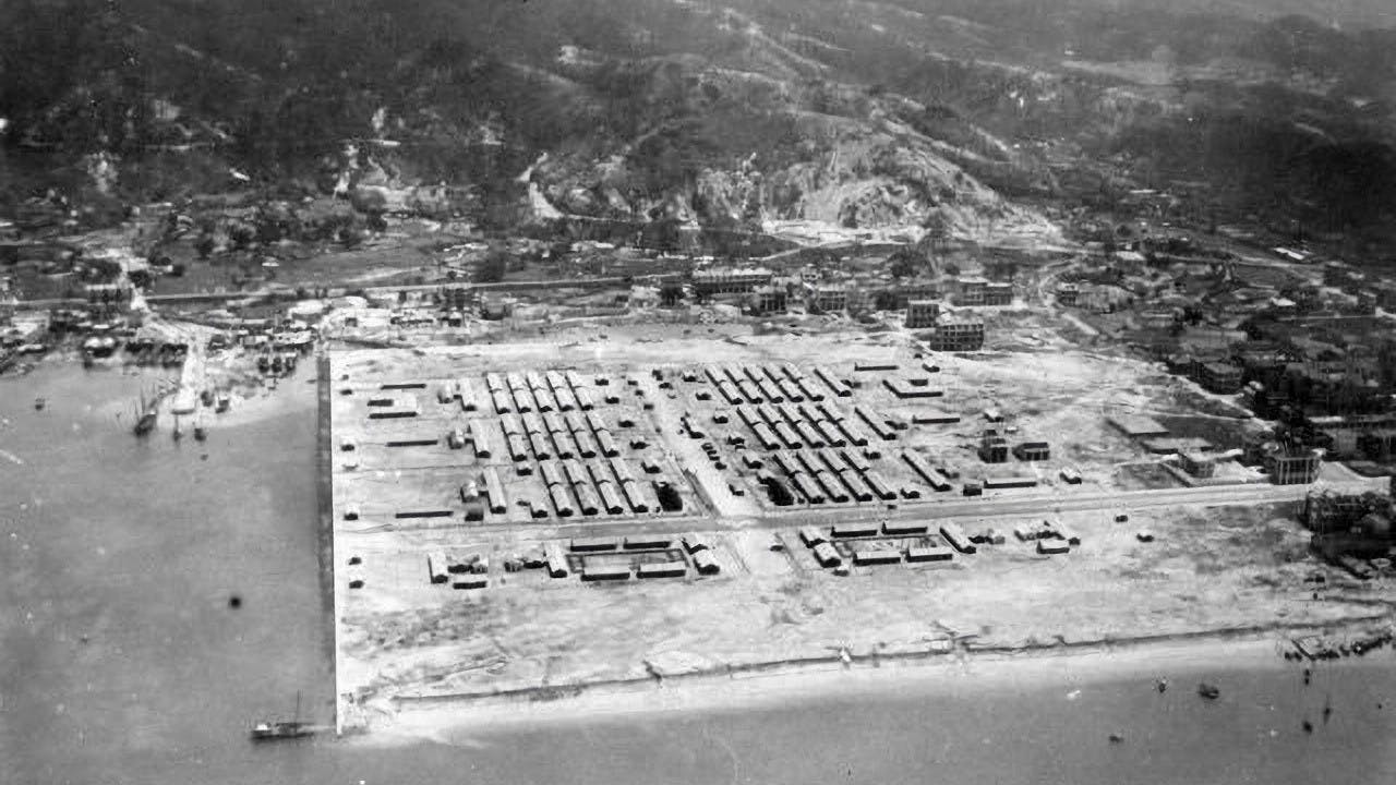 當年的深水埗軍營佔地不小，範圍包括現在的東京街、長沙灣道、欽州街和通州間四街的範圍。（Gwulo圖片）