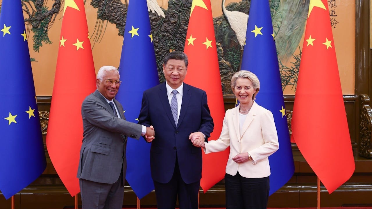 會談中雙方是各說各話，沒啥共識。（歐盟委員會Facebook）