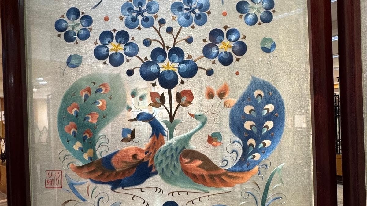 蘇繡有2500多年的歷史，以針代筆，以線為色，有其獨特的技藝。（作者提供）