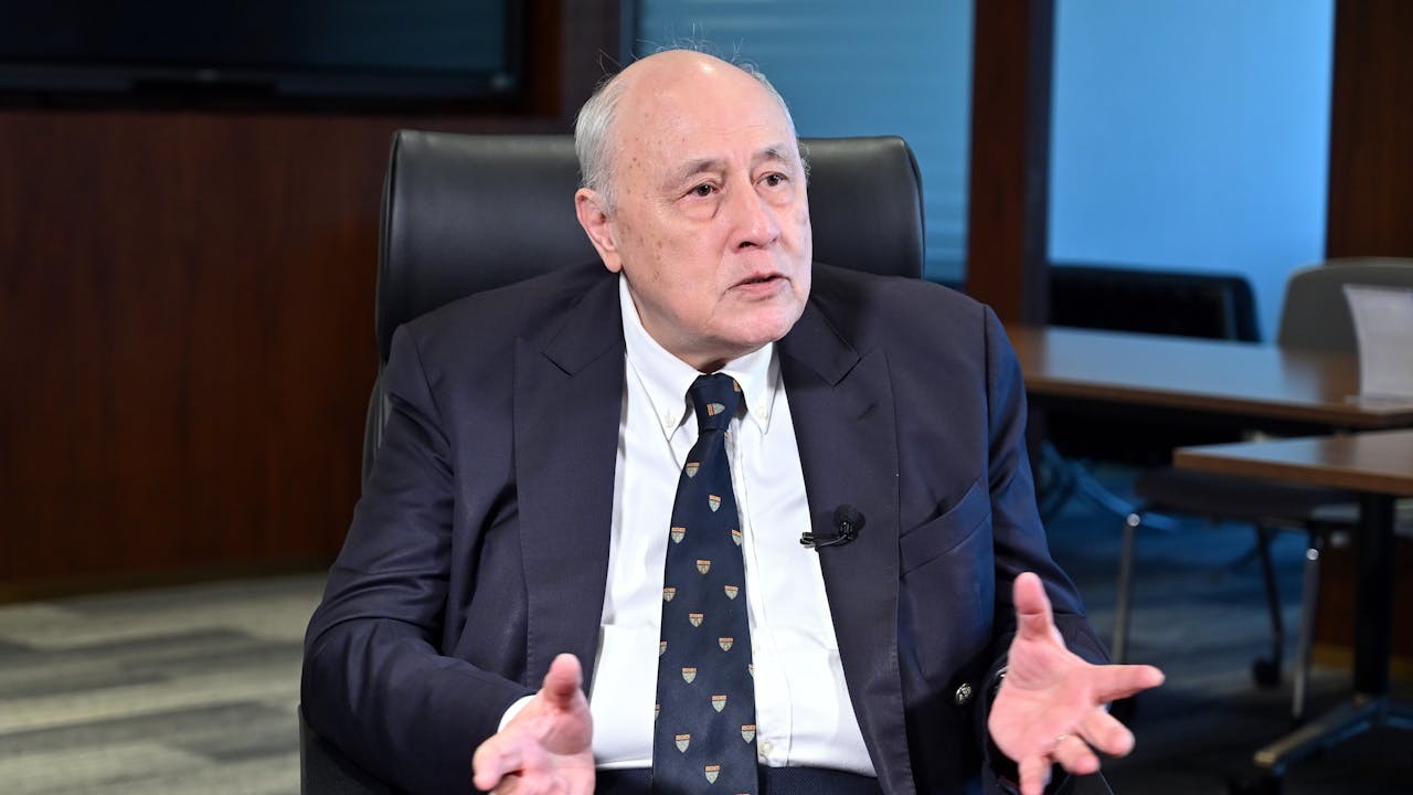 梁定邦稱香港的未來就是要從國家發展策略着眼。（文灼峰攝）