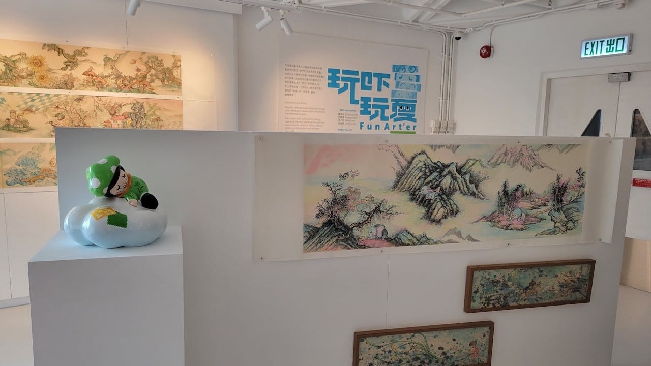 展覽在傳統國畫的功底下加入現代元素,演變出另類風格。(麥雅端 Chocolate Rain Facebook圖片)