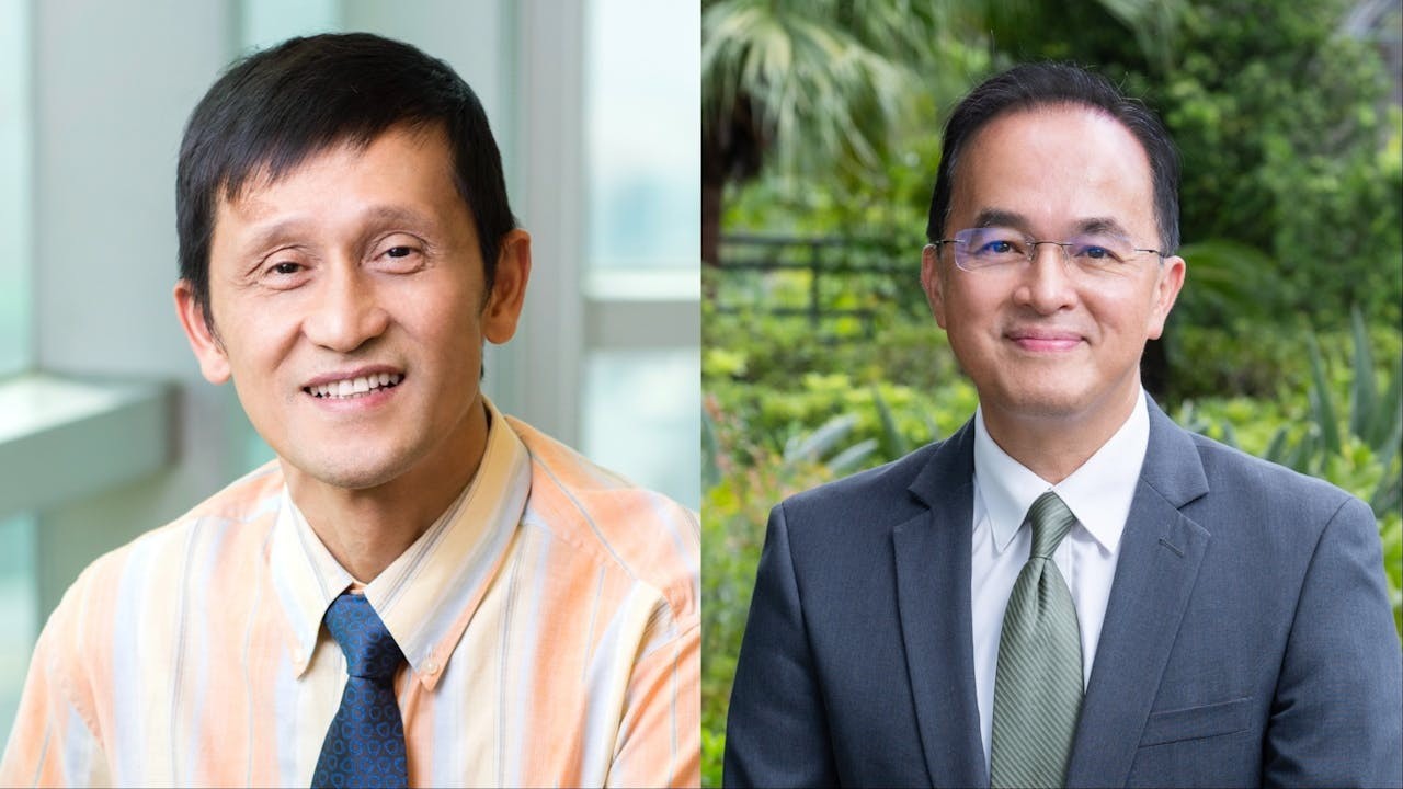 姜里文(左)將以兼任方式出任副校長(外務),領導海外學術交流以及內地事務;張志強(右)將致力推動教育學院與一帶一路沿線國家及地區的教育機構之交流與合作。(香港中文大學提供)