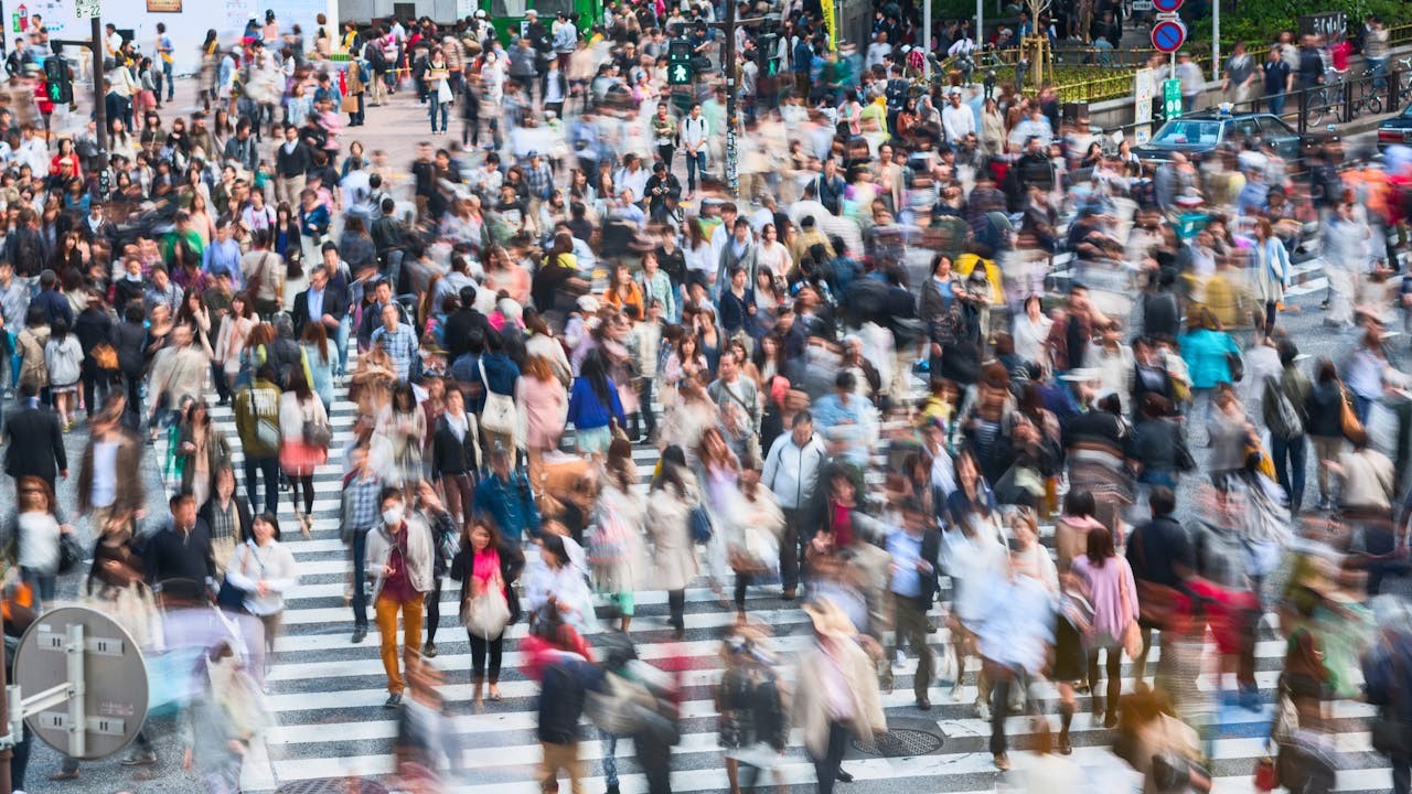 日本人口預計2070年降至9000萬人，東京地位再跌是必然的。（Shutterstock）