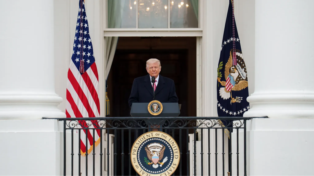 特朗普的行為,又一次暴露出他「臨陣退縮」的慣性外交手段。(白宮)