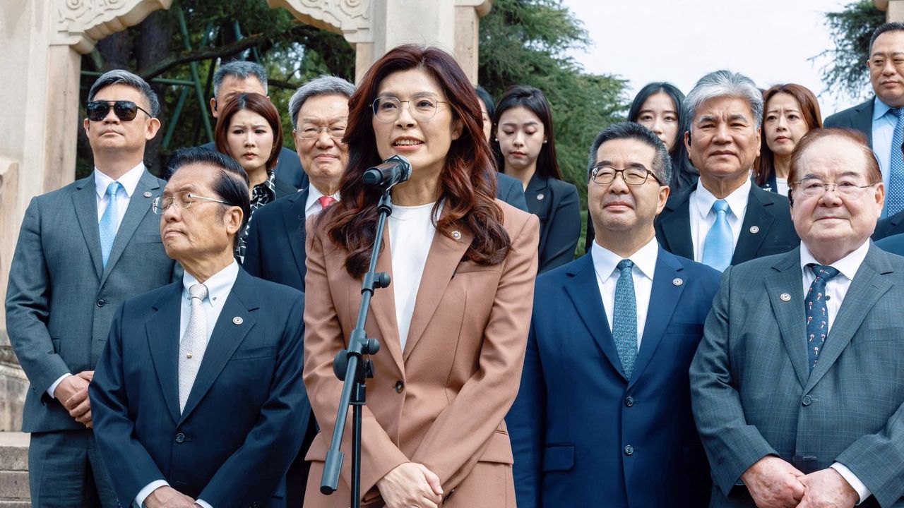 國民黨主席鄭麗文拜謁南京中山陵並發表講話。(鄭麗文Facebook)