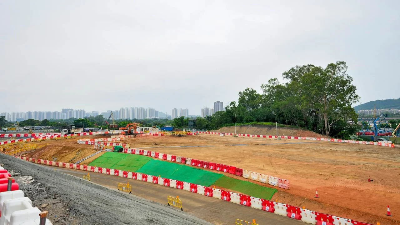位於洪水橋的大學城用地。（政府新聞處）