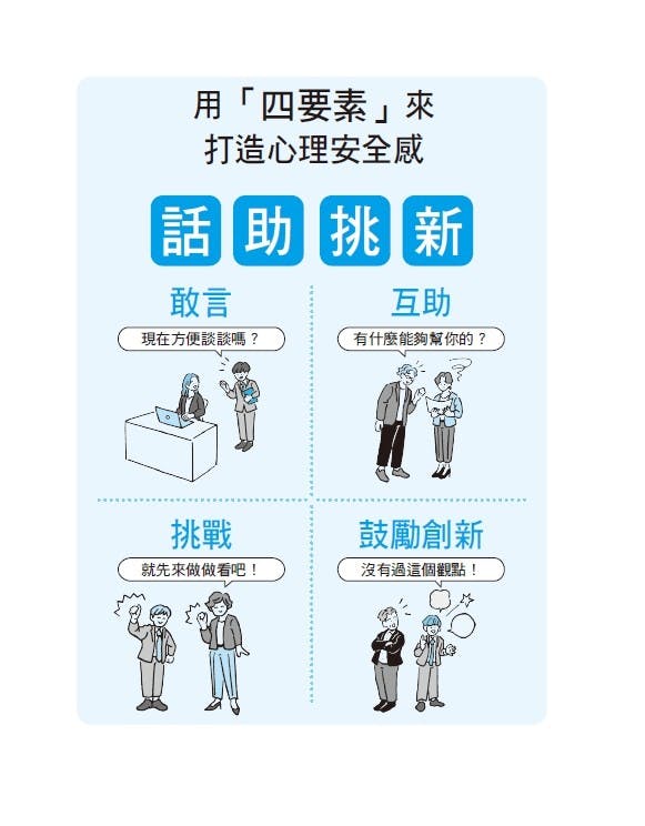《全球最強團隊都在用的「心理安全感」溝通用語55》:心理安全感並不是單純地指團隊成員的感情好 - TNL The News Lens 關鍵評論網