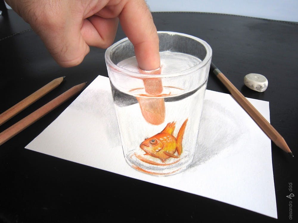 是穿越空間素描畫，每一張都能騙過眼晴…這篇文章的首圖