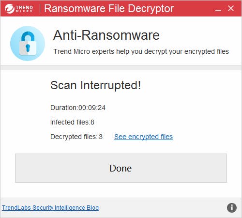 Scan Interrupted