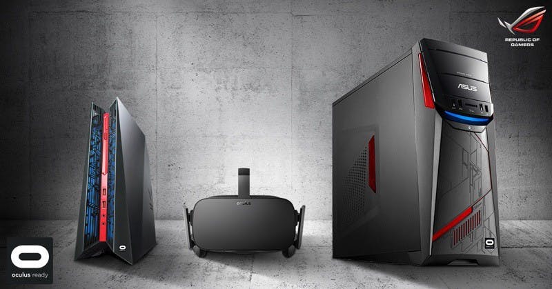 華碩ROG G20CB(左)與G11CD(右)電競桌機均歷經Oculus嚴苛測試,獲得專屬機種正式認證,全方位支援Oculus Rift虛擬實境..._resize
