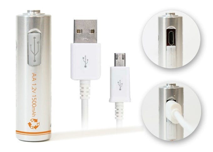 是覺得3號、4號電池充電很麻煩嗎？如果能用MicroUSB的話也許就更方便了這篇文章的首圖
