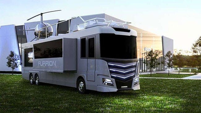 是史上最狂RV車，上面還可以停直昇機這篇文章的首圖