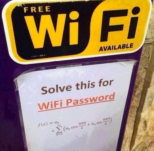 是想喝咖啡用免費WIFI？先來解傅立葉級數展開再說吧…這篇文章的首圖