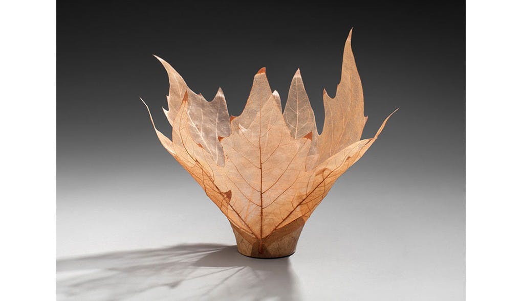 自然的美麗型態再造，Kay Sekimachi 的葉片碗雕塑#雕塑設計(91787
