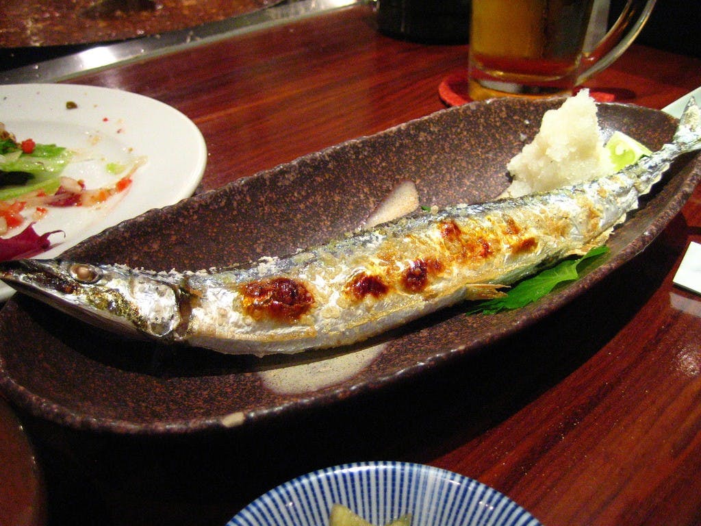 新さんまの塩焼き