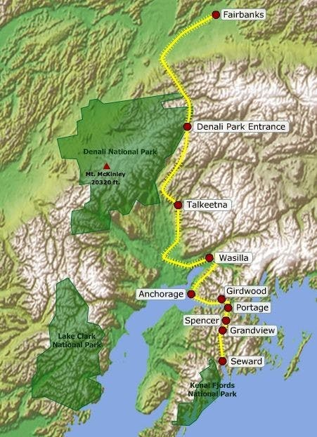 alaska train map