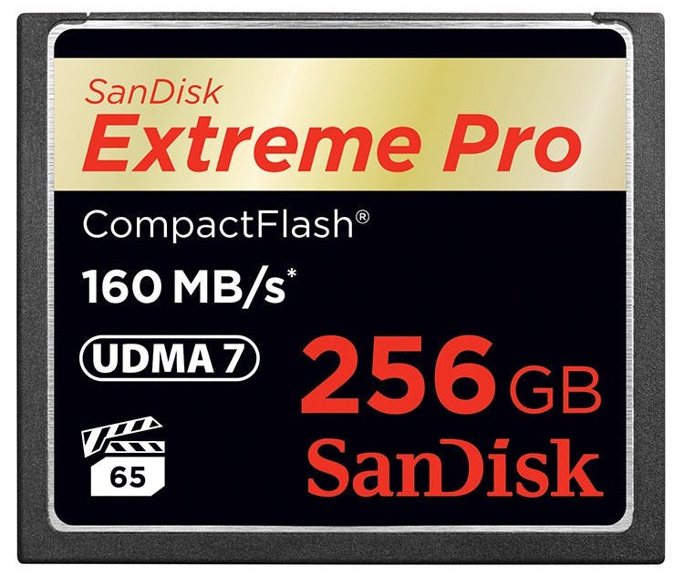 是滿足 4K 專業錄影需求， SanDisk 推出符合 VPG 規範之 256GB Extreme Pro CompactFlash這篇文章的首圖
