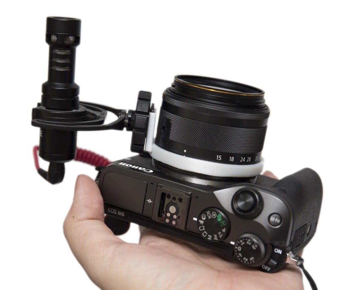 Canon EOS M6 外接麥克風解決方案 (3D 列印鏡頭熱靴座) @3C 達人廖阿輝