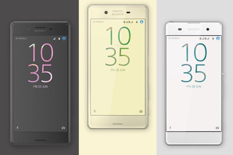 圖2_Sony Mobiler今(22日)推出全新X系列智慧型手機Xperia X、Xperia X Performance、Xperia XA(由左至右)主打新世代照相、電池及設計_resize