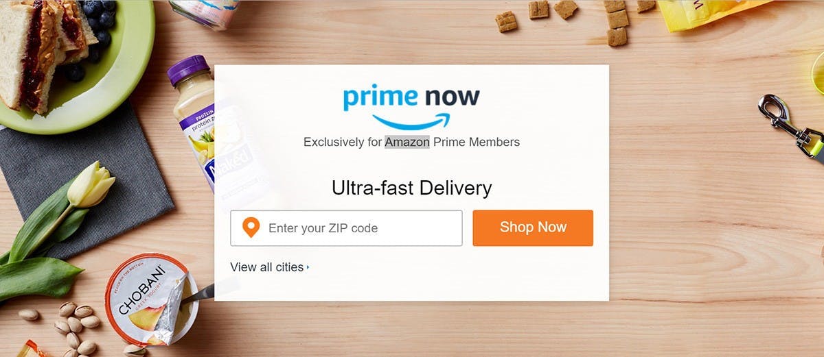 ▲亞馬遜Prime Now會員可享2小時送貨到府免運服務。