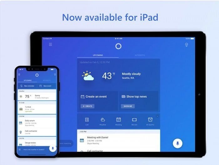 是iOS版Cortana加入iPad操作介面優化 反應速度提昇20%這篇文章的首圖