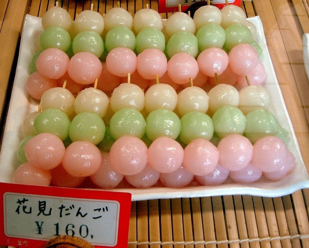 Hanami dango by gochie- in Seiryu-cho, Kyoto