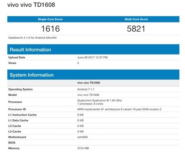 是OPPO R11的對手來了！vivo全新旗艦現身跑分網：5.5寸、Snapdragon 660、4GB RAM！這篇文章的首圖