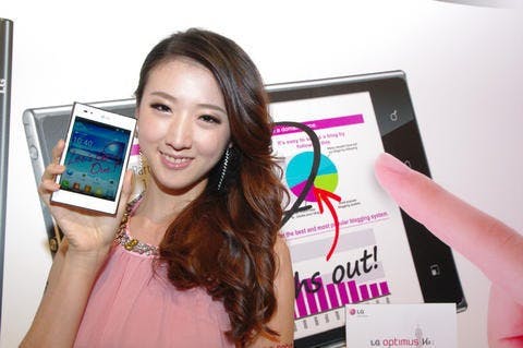 是4:3 的 5 吋智慧終端 LG Optimus Vu 在台上市，單機 20900 台幣這篇文章的首圖