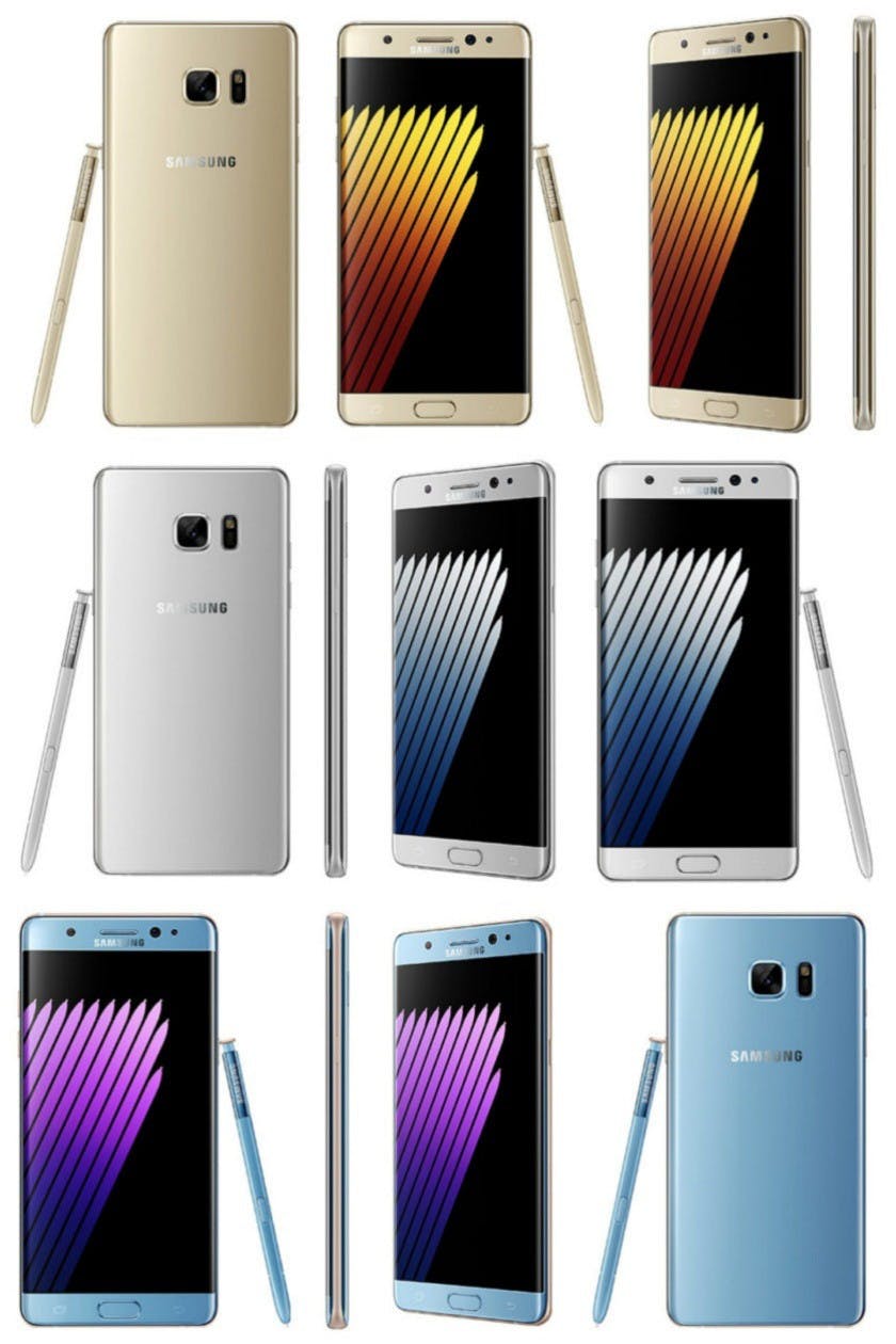 Note 7宣傳圖像再曝 包含金色、國外已可預購 (108971) - Cool3c