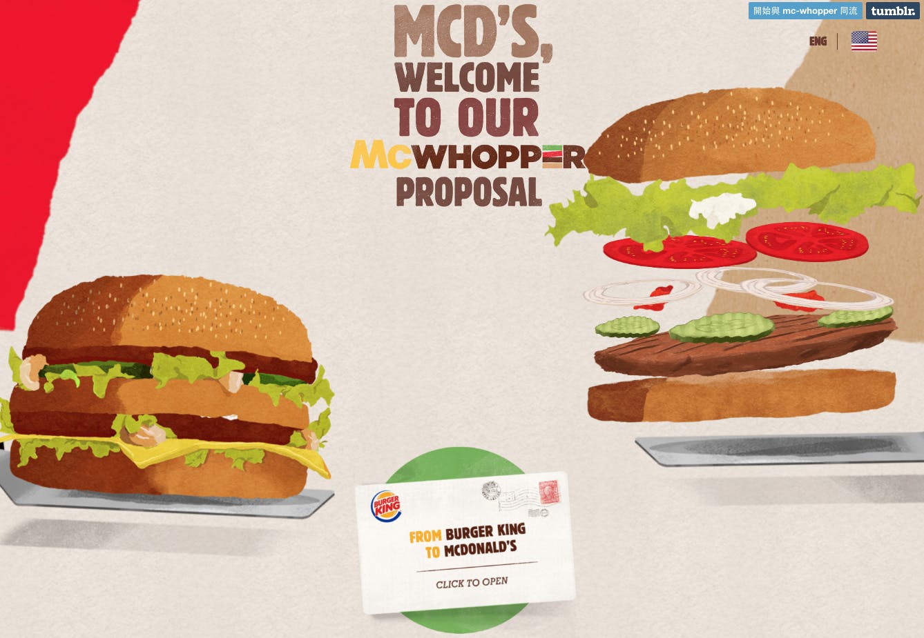 是漢堡王力邀麥當勞合作一款混血漢堡 McWhopper，但麥當勞的回應...這篇文章的首圖