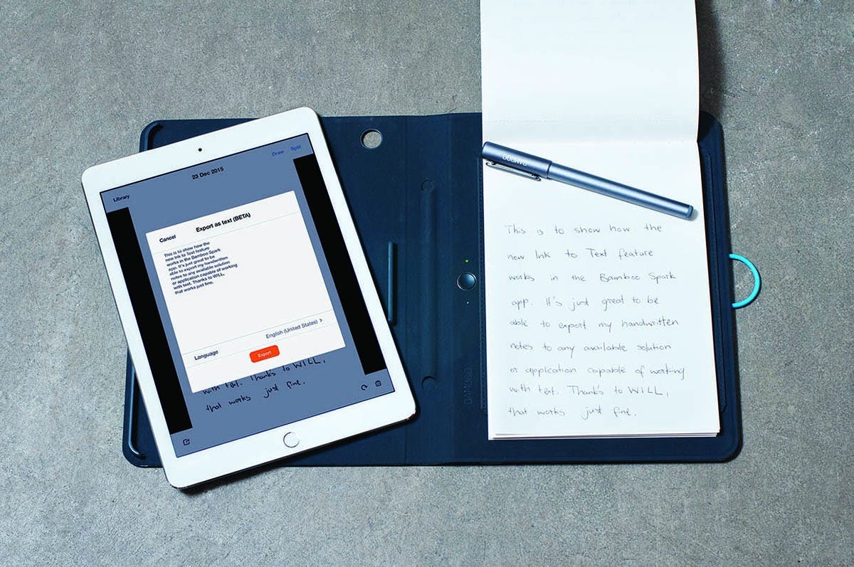 是CES 2016:Wacom 推出 Bamboo Spark 智慧筆記本套,將手寫文字轉換成數位這篇文章的首圖