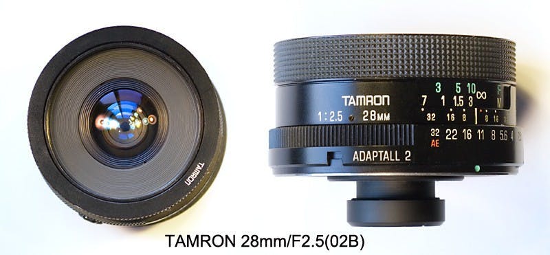 是老鏡頭 TAMRON 28mm f/2.5，試拍這篇文章的首圖