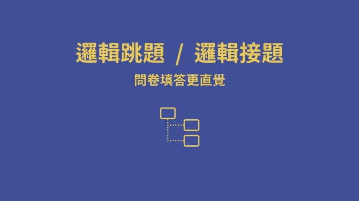 是邏輯跳/接題，依據填答內容跳至或觸發相關題目 友善填答體驗，問卷設計更直覺！這篇文章的第1圖