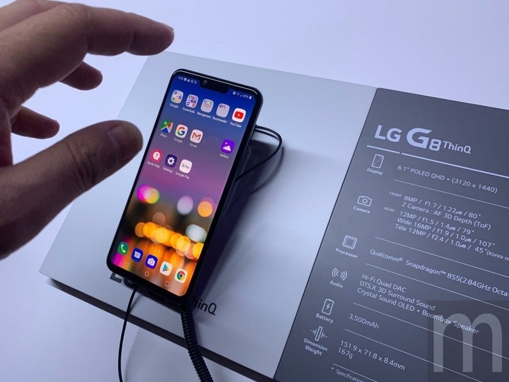 是LG G8 ThinQ搭載手勢浮空操作功能、藉由螢幕發聲增加音域表現這篇文章的首圖
