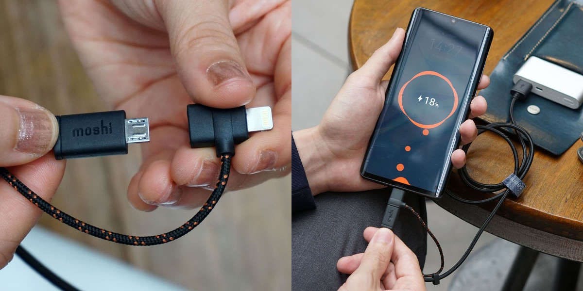 moshi 三合一充電線 mfi USB-C lightning Micro USB 傳輸 快充