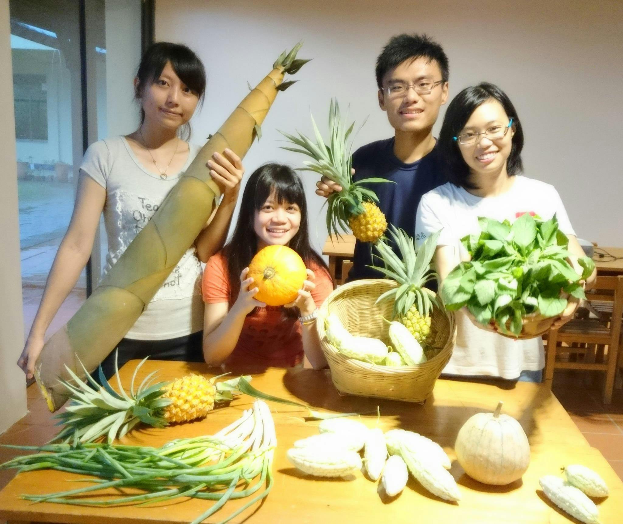 豐收的在地農產。 豐收的在地農產。