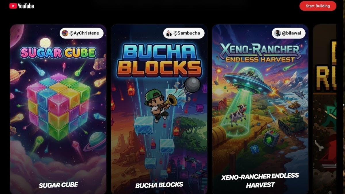 YouTube 推出 Playables Builder 創作者可語音做遊戲