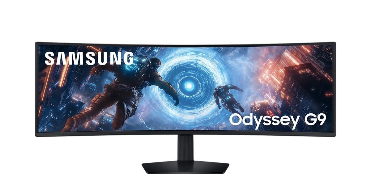 大又寬的三星49吋Odyssey G9曲面電競螢幕新價格20900元 解析度5120x1440、144Hz更新率、1ms反應時間