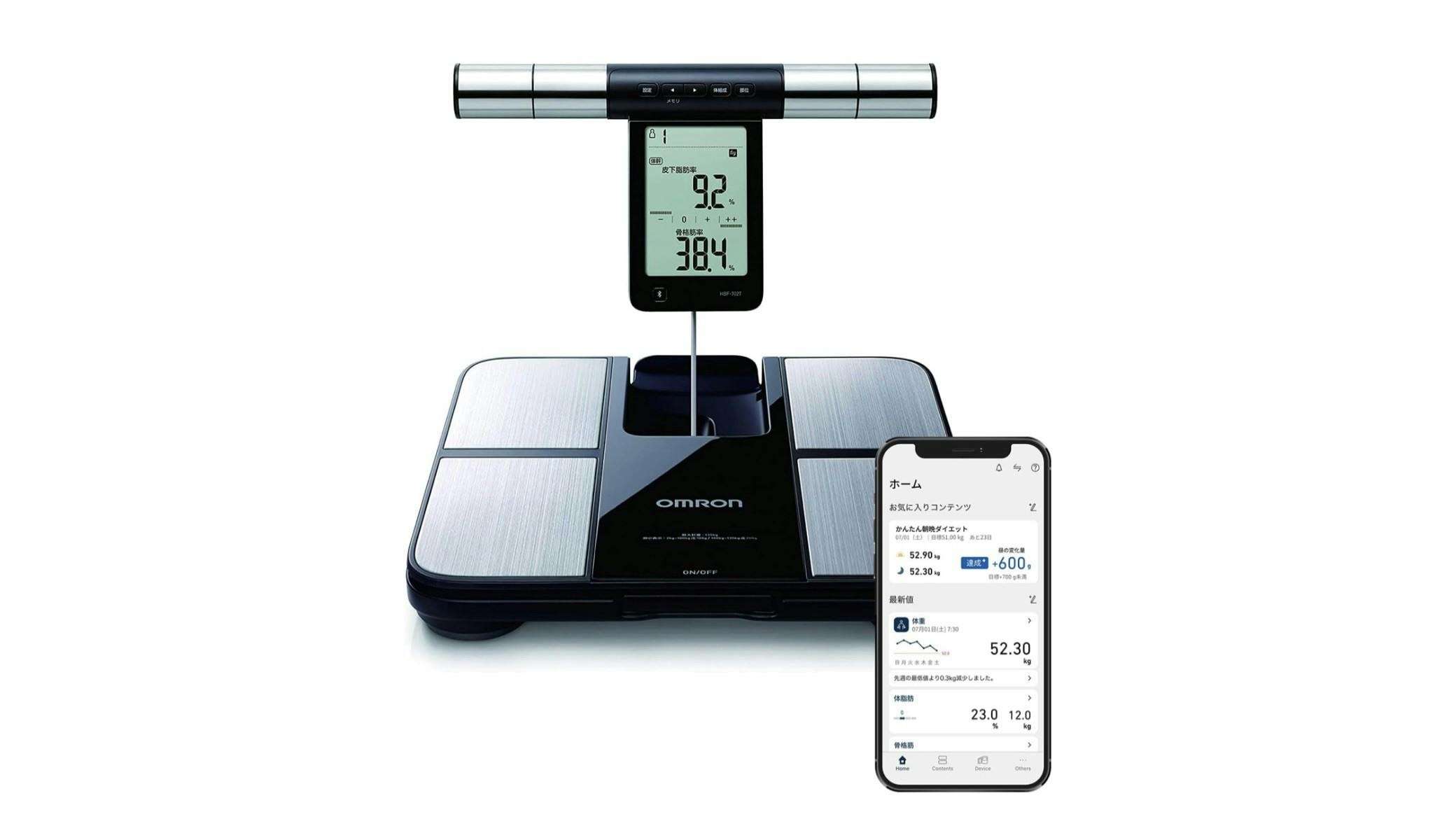 讓每次上秤都像被鼓勵一次，歐姆龍 KRD-703T 體重計，體重管理溫柔又專業。