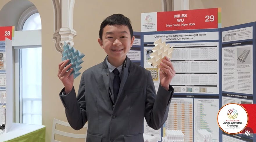 國中生找出最強耐重結構 自重 1 萬倍也撐得住