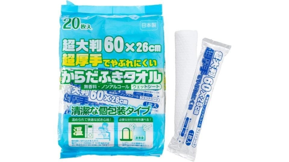 防災必備｜日本製 Srix Design 無酒精擦拭布推薦：可微波加熱，停水也能做好全身清潔。