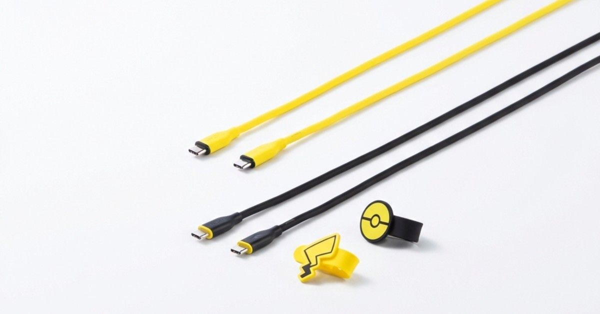 寶可夢240W充電線 Anker A8553皮卡丘1.8m快充線特價399元 黑黃經典色、皮卡丘尾巴束線帶