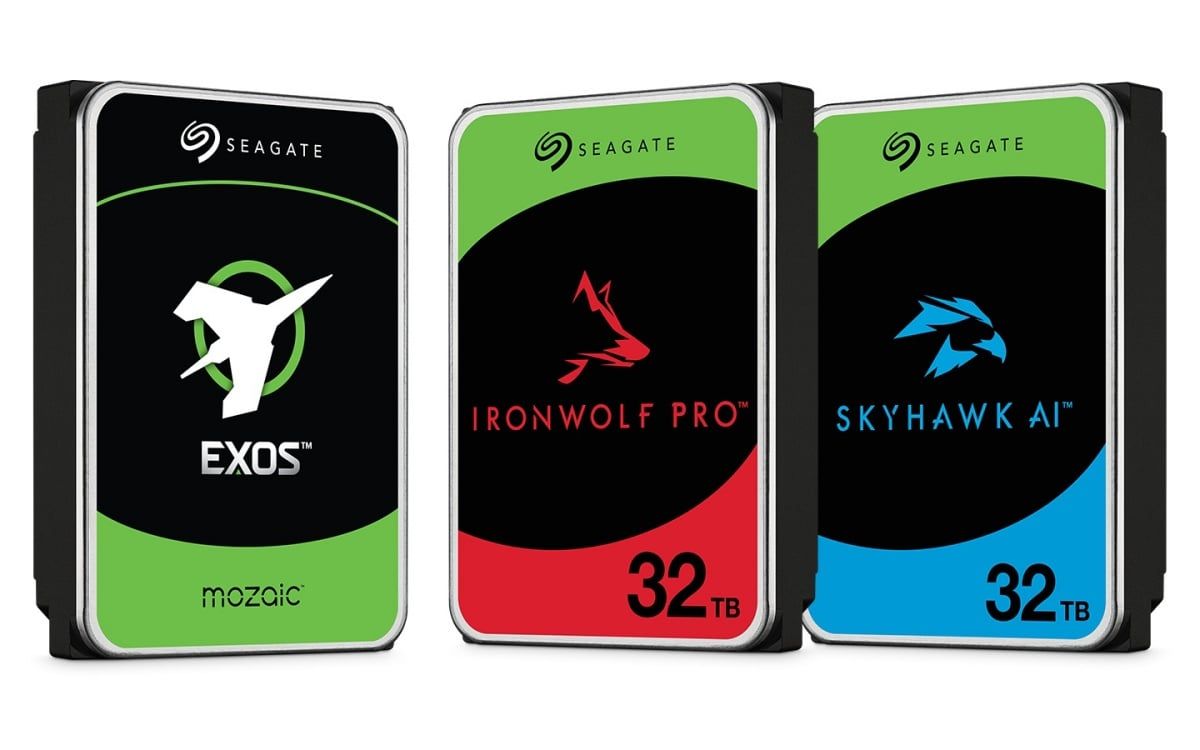 Seagate 32 TB 超大容量硬碟開始出貨 SkyHawk AI、Exos、IronWolf Pro 全面升級 強化 AI 與企業儲存應用